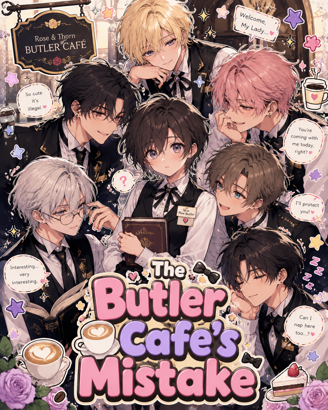 Cover art for The Butler Cafe's Mistake‼️, a romance scenario on AI Dungeon