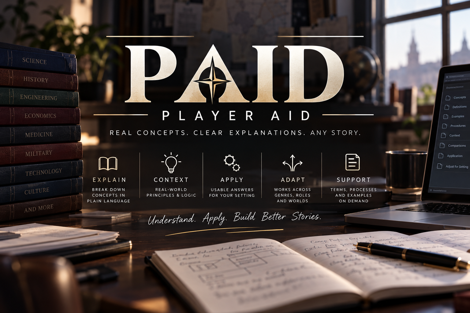 Cover art for Player AID, a player aid scenario on AI Dungeon