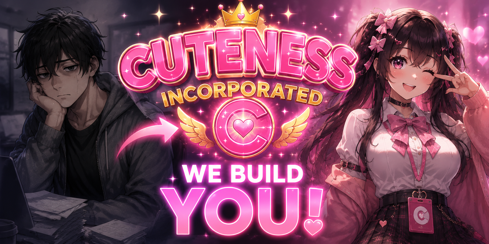 Cover art for Cuteness Incorporated with IS inside ðŸŽ, a cute scenario on AI Dungeon