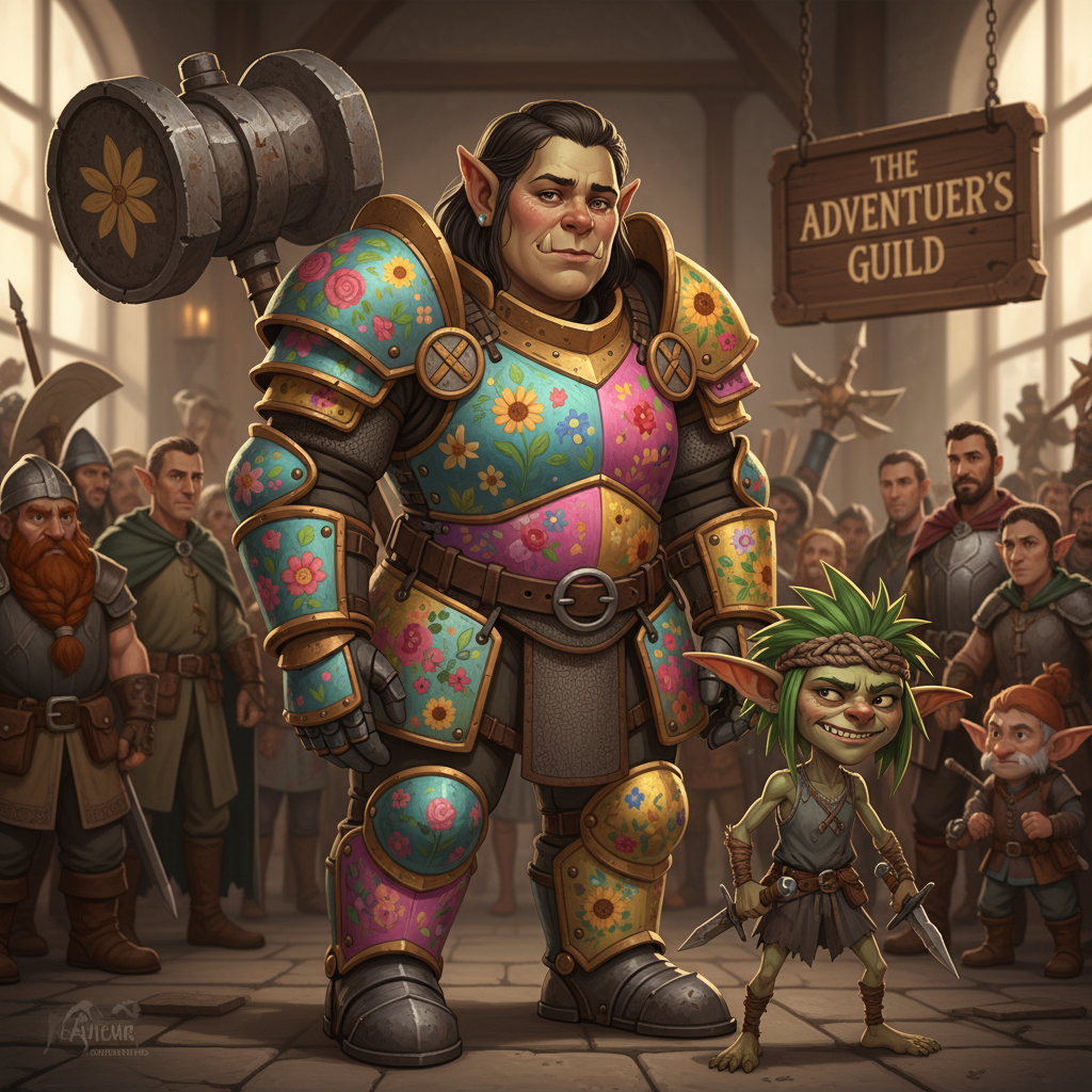 Cover art for Tusks, Teeth & Trail Bread, an orc scenario on AI Dungeon