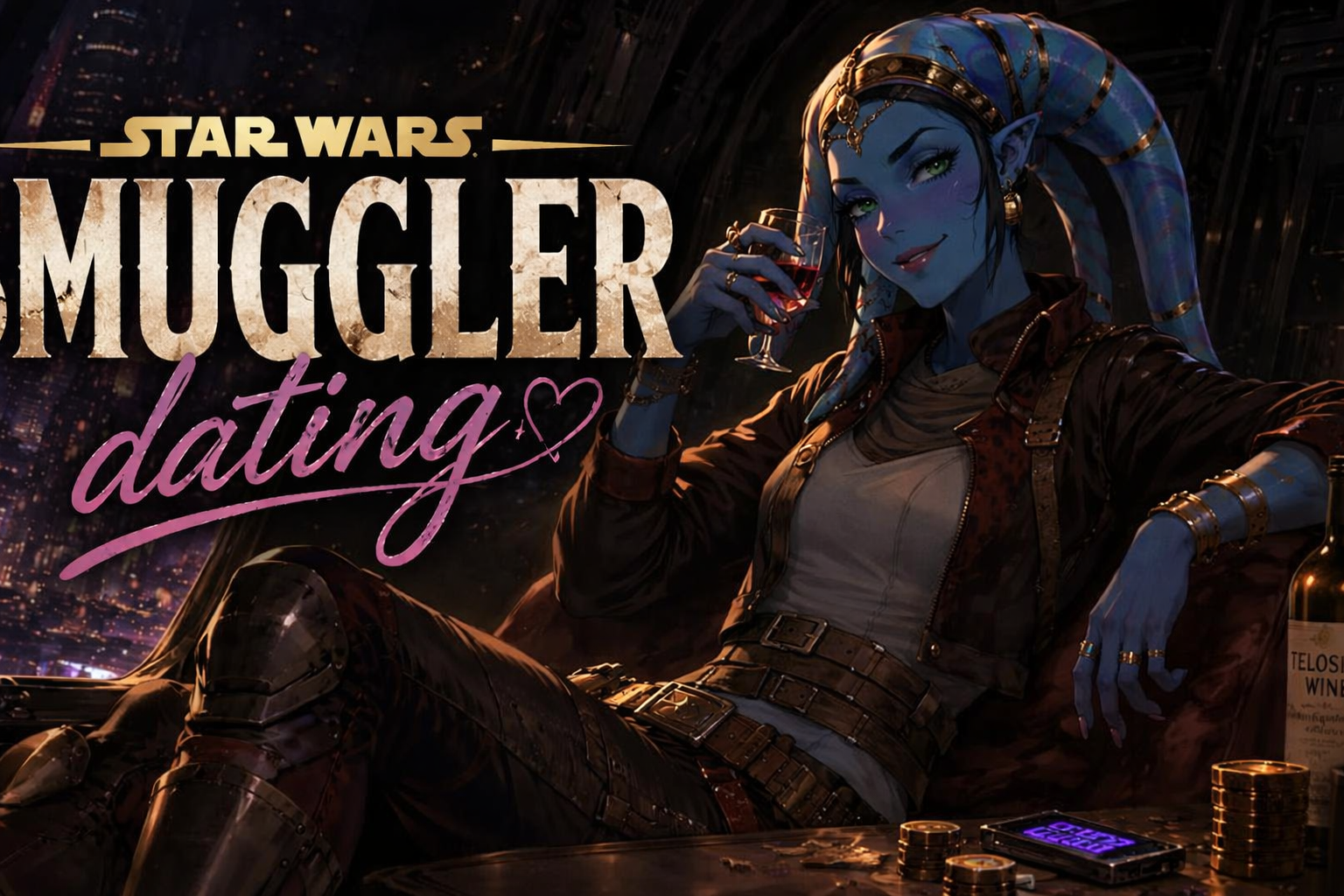 Cover art for Star Wars: Smuggler Dating, a star wars scenario on AI Dungeon