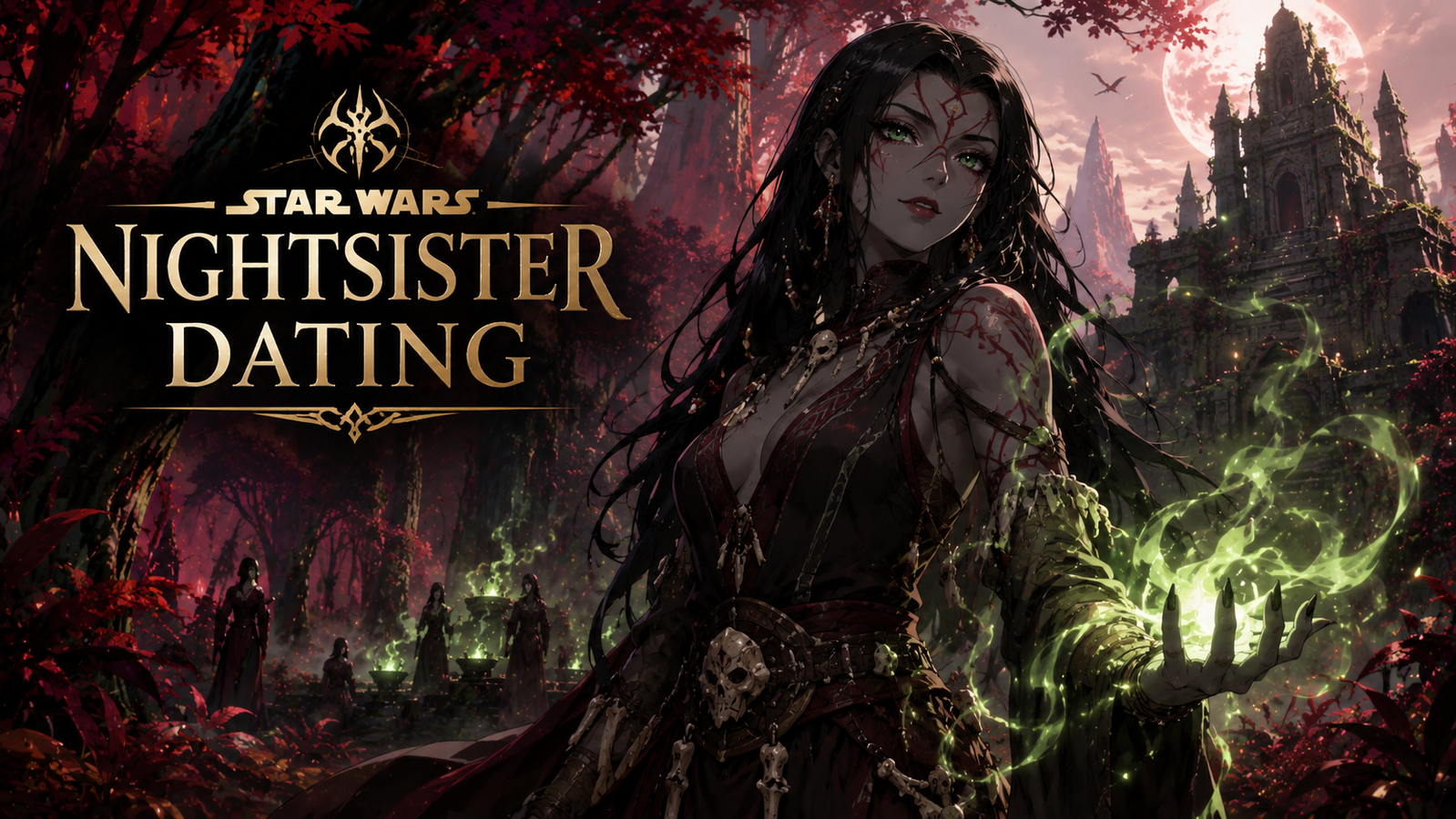 Cover art for Star Wars: Nightsister Dating, a star wars scenario on AI Dungeon