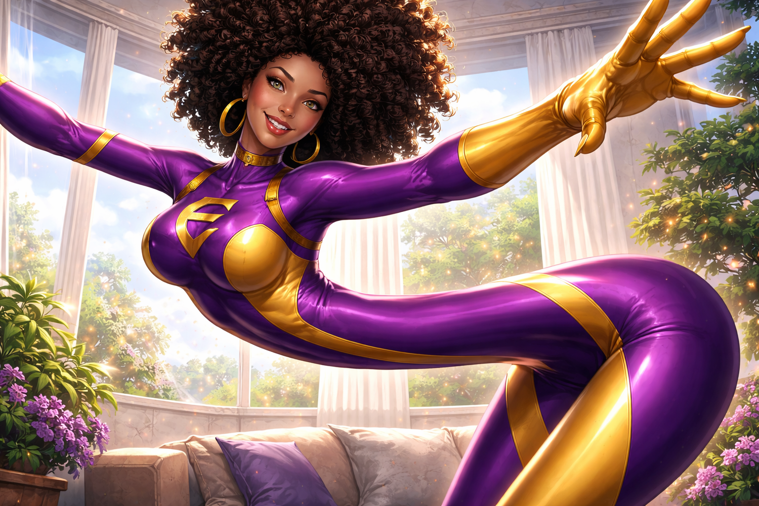Cover art for My Sweet Hero: Mrs. Elastic , a superhero scenario on AI Dungeon