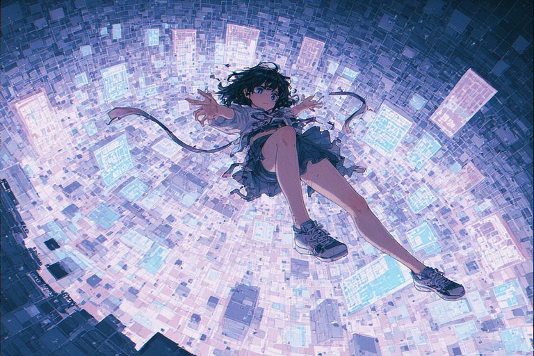 Cover art for Lost in Cyberspace, a digital world scenario on AI Dungeon