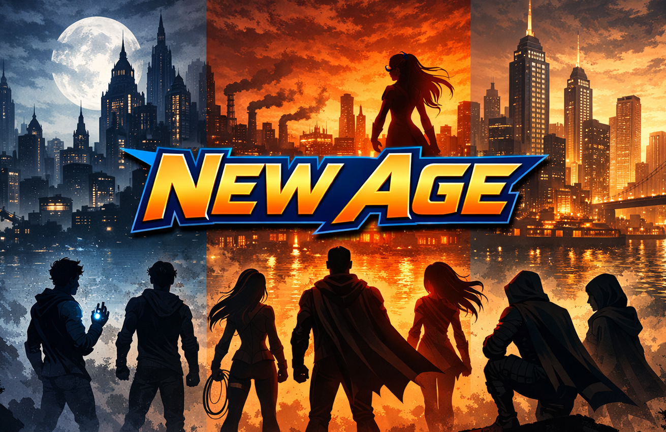 Cover art for DC: New Age, a dc scenario on AI Dungeon