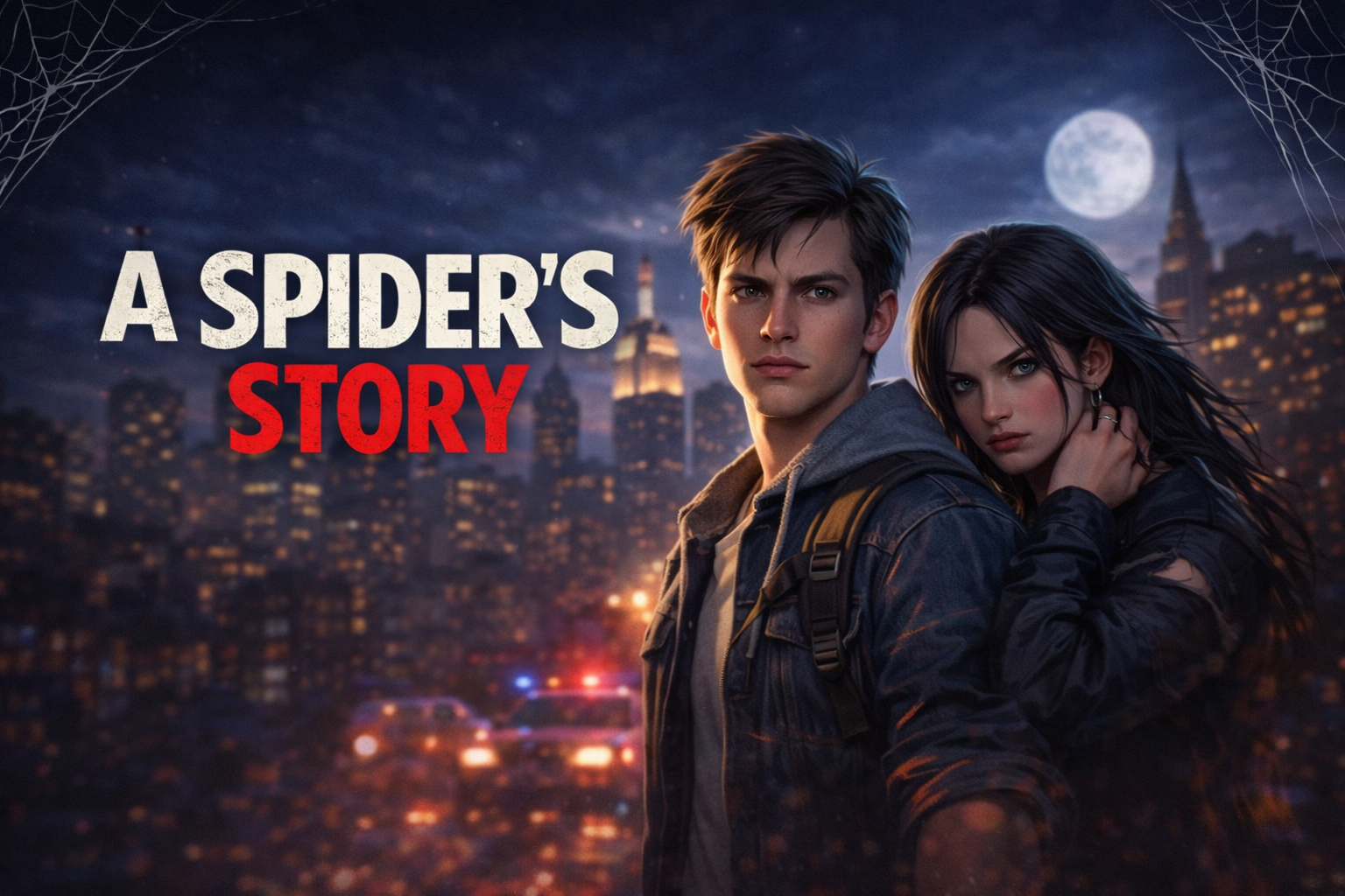 Cover art for Marvel: A Spider's Story, a spiderman scenario on AI Dungeon