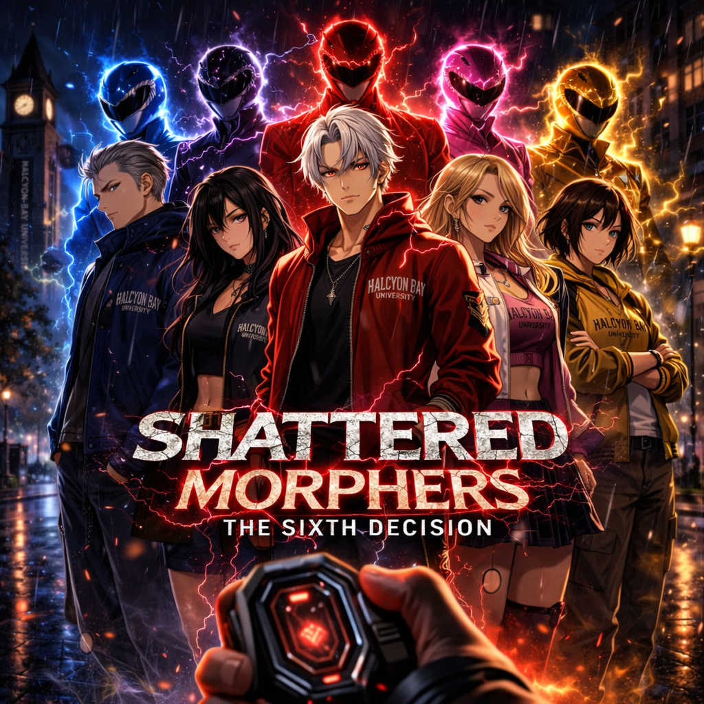 Cover art for Shattered Morphers: Sixth Decision, a power rangers scenario on AI Dungeon
