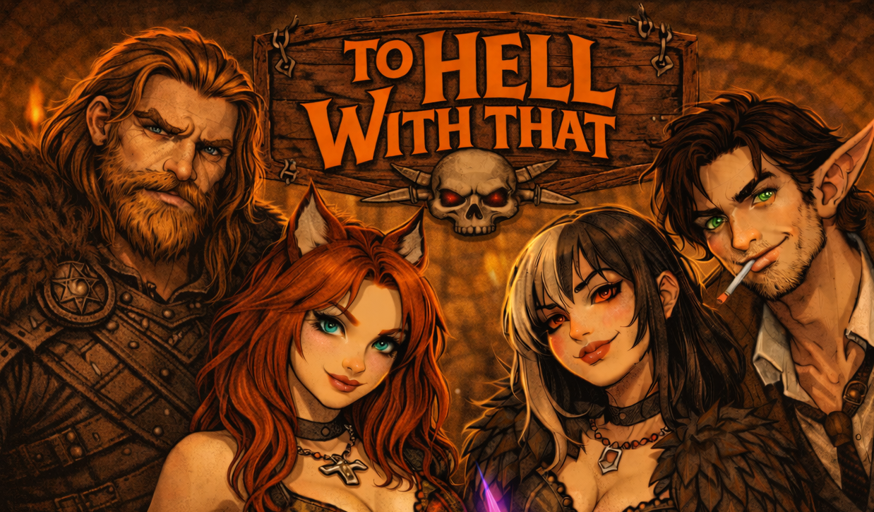 Cover art for To Hell with That: Assassins, an assassin scenario on AI Dungeon