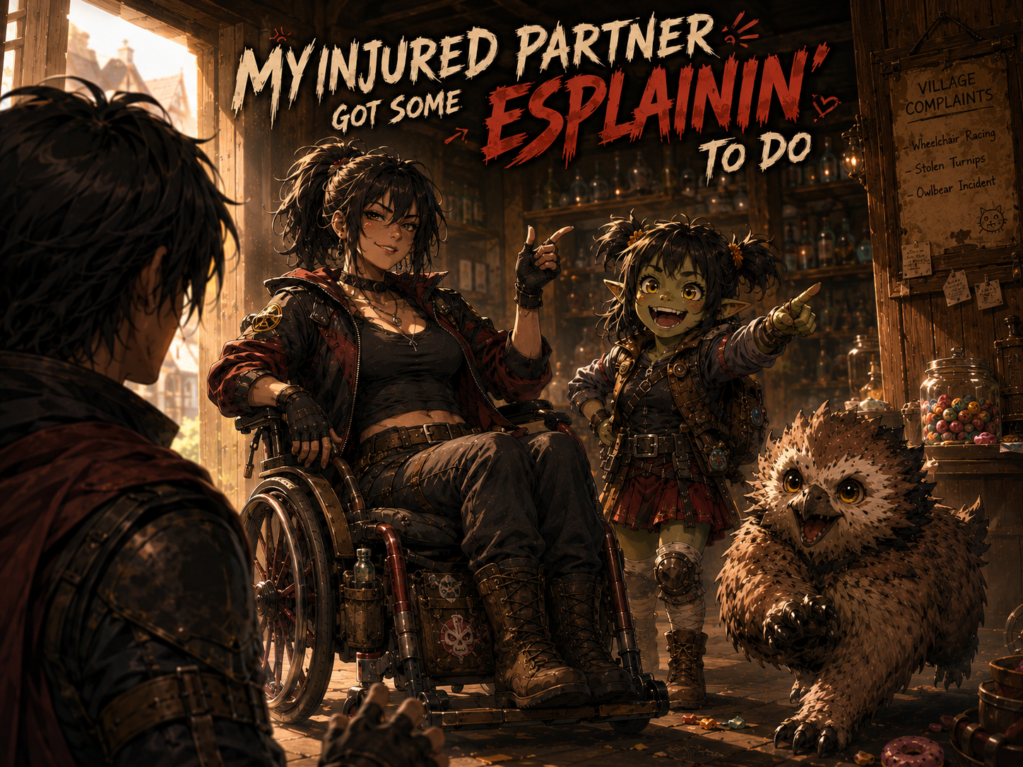 Cover art for My injured partner got some esplainin' to do, a gothai scenario on AI Dungeon