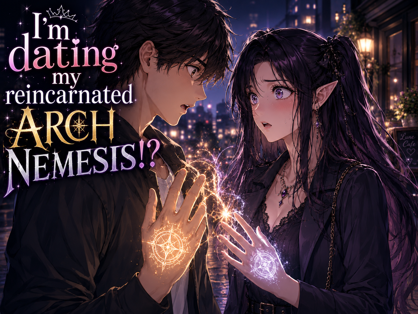 Cover art for I’m Dating My Reincarnated Arch Nemesis!?, an anime scenario on AI Dungeon