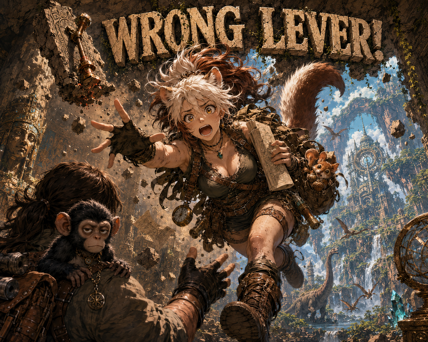 Cover art for Wrong Lever!, an adventure scenario on AI Dungeon