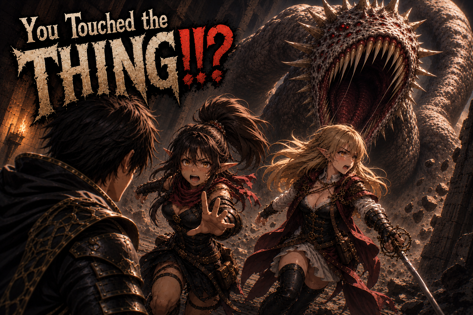 Cover art for You touched the thing!!?, a gothai scenario on AI Dungeon