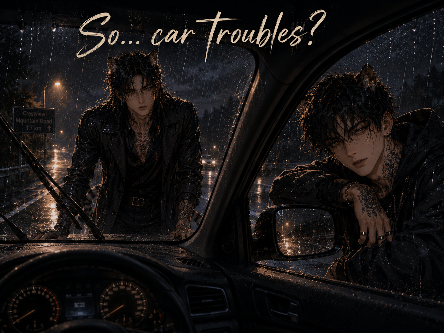 Cover art for So... car trouble?, a notr scenario on AI Dungeon