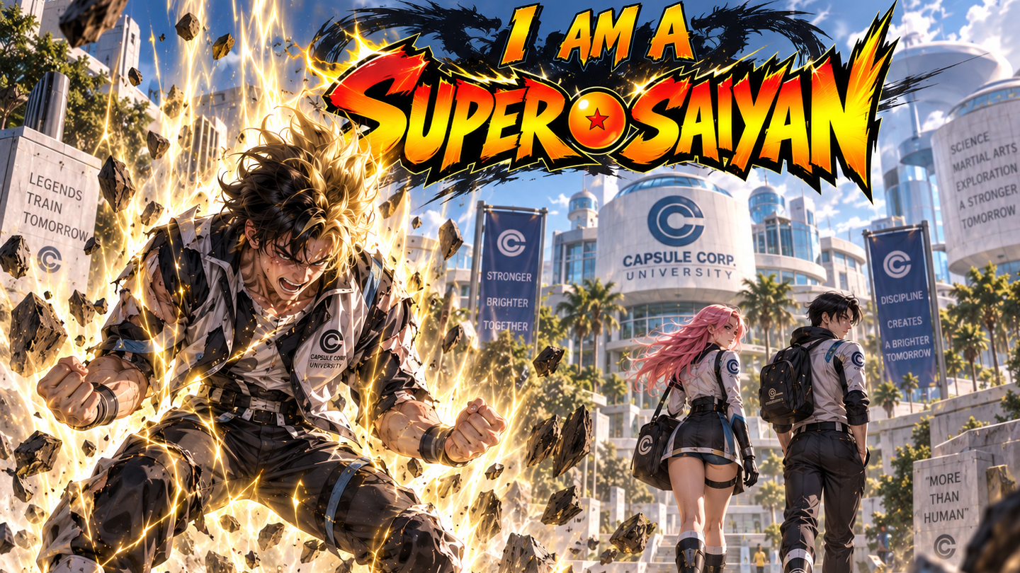 Cover art for I AM a Super Saiyan, a dragonball scenario on AI Dungeon