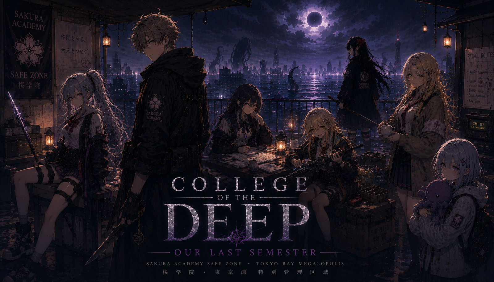 Cover art for College of the Deep: Our Last Semester, a lovecraft scenario on AI Dungeon
