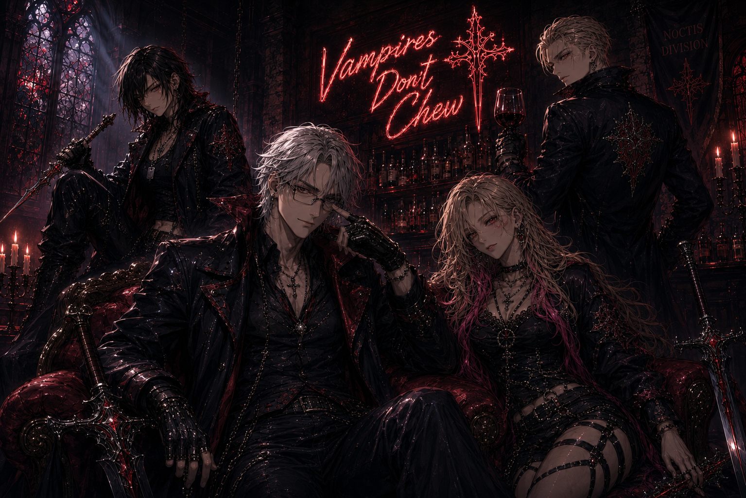 Cover art for Vampires Don't Chew, a devil may cry scenario on AI Dungeon