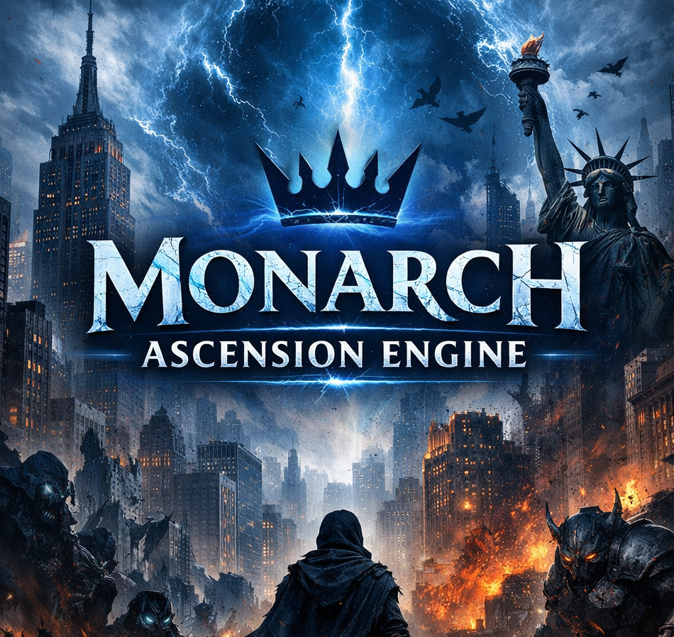 Cover art for Monarch Ascension Engine V2 (Public input!), a sololeveling scenario on AI Dungeon