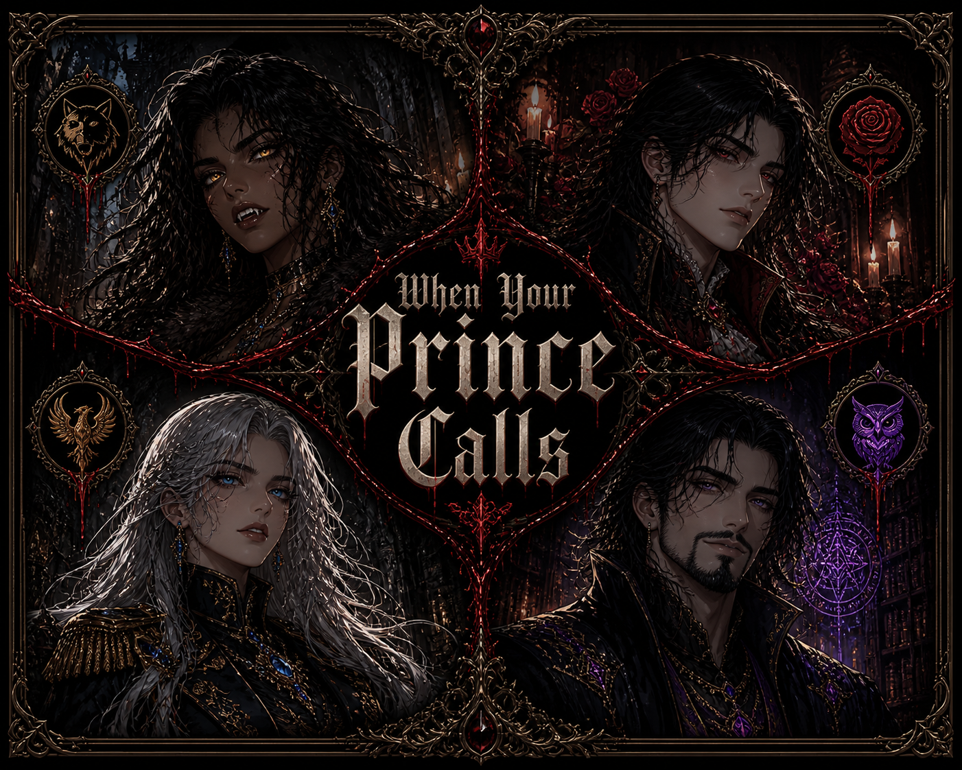 Cover art for When your Prince calls, a vampire scenario on AI Dungeon