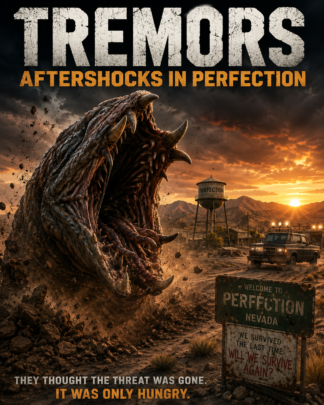 Cover art for Tremors: Aftershocks in Perfection, a horror scenario on AI Dungeon