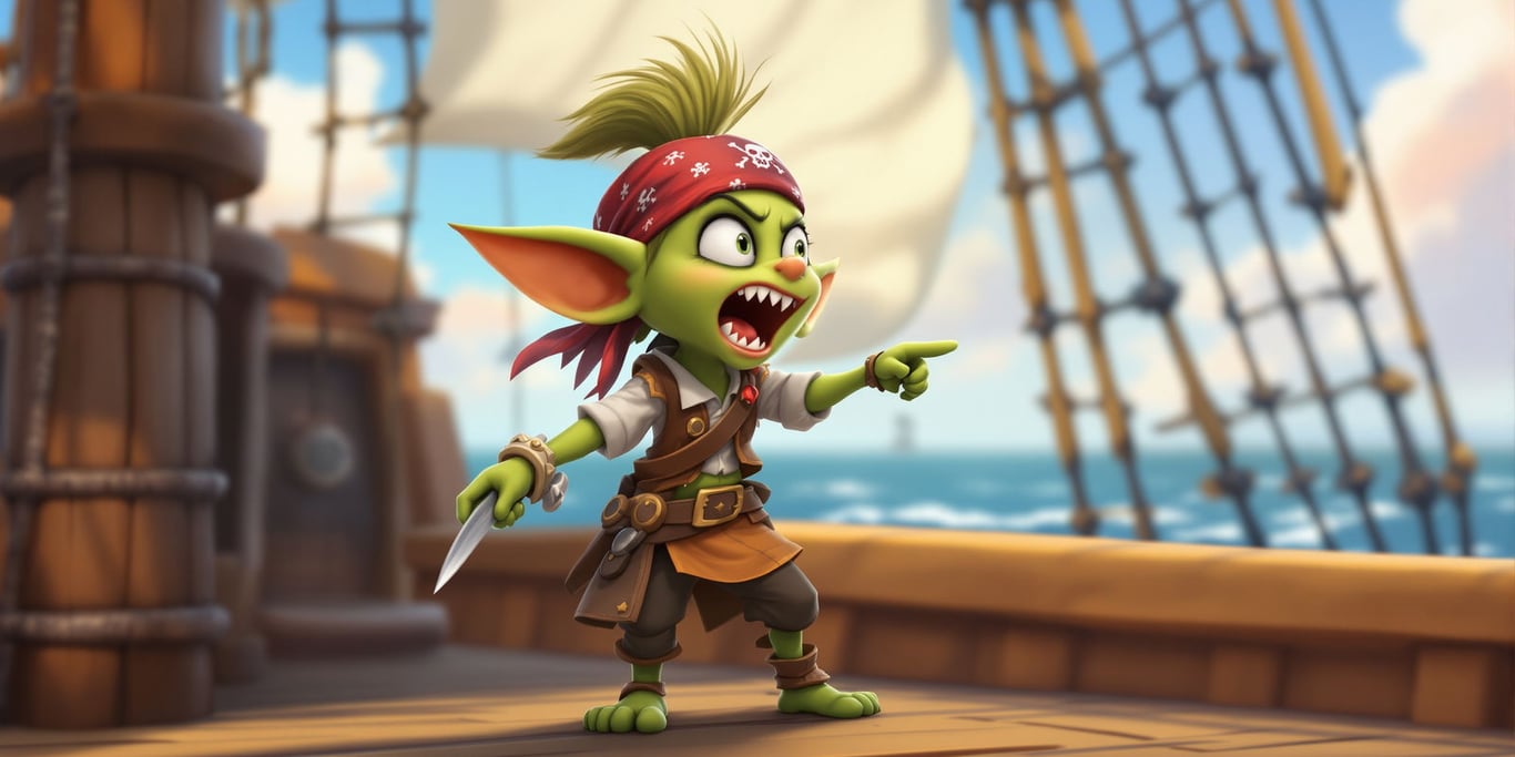 Cover art for Of Goblins & Galleons 🎴, a goblin scenario on AI Dungeon