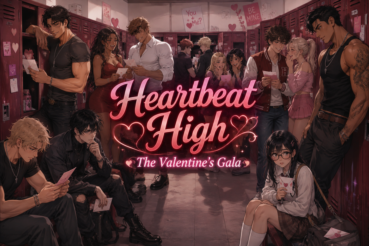 Cover art for Heartbeat High, a romance scenario on AI Dungeon