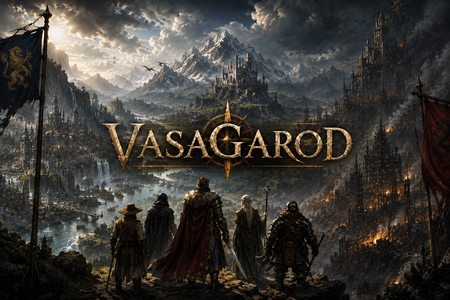 Cover art for Vasagarod, a political intrigue world on Voyage