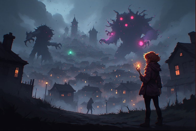 Cover art for Crystal Fog (auto cards on! thanks to Bleiu), a dark fantasy scenario on AI Dungeon