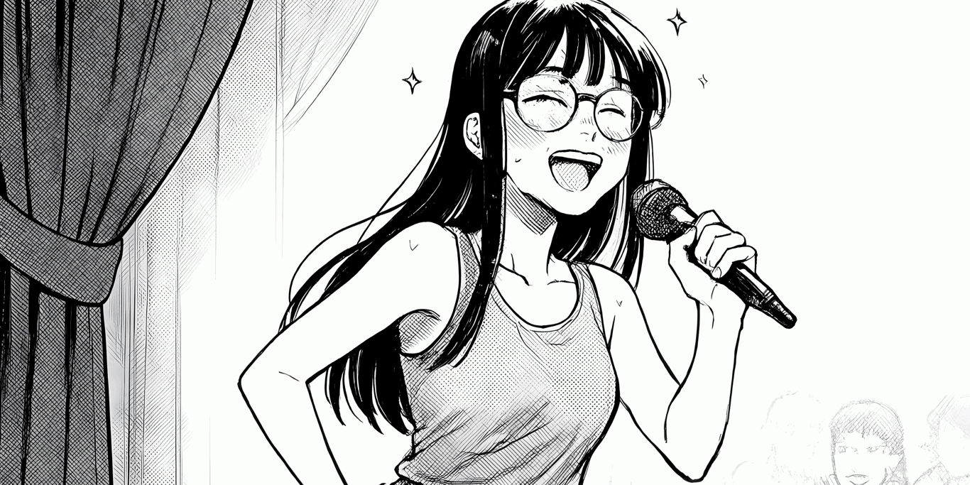 Cover art for Late Night Harmony, a karaoke scenario on AI Dungeon