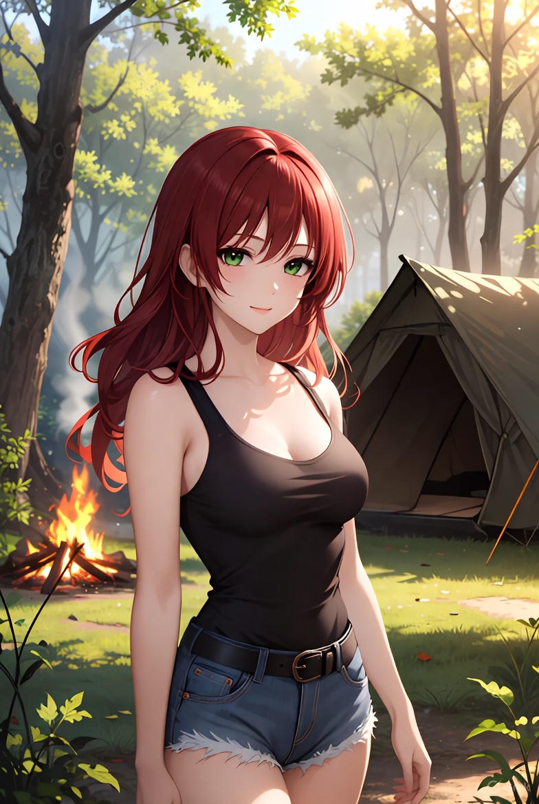Cover art for Living rough with Lyria, a camping scenario on AI Dungeon