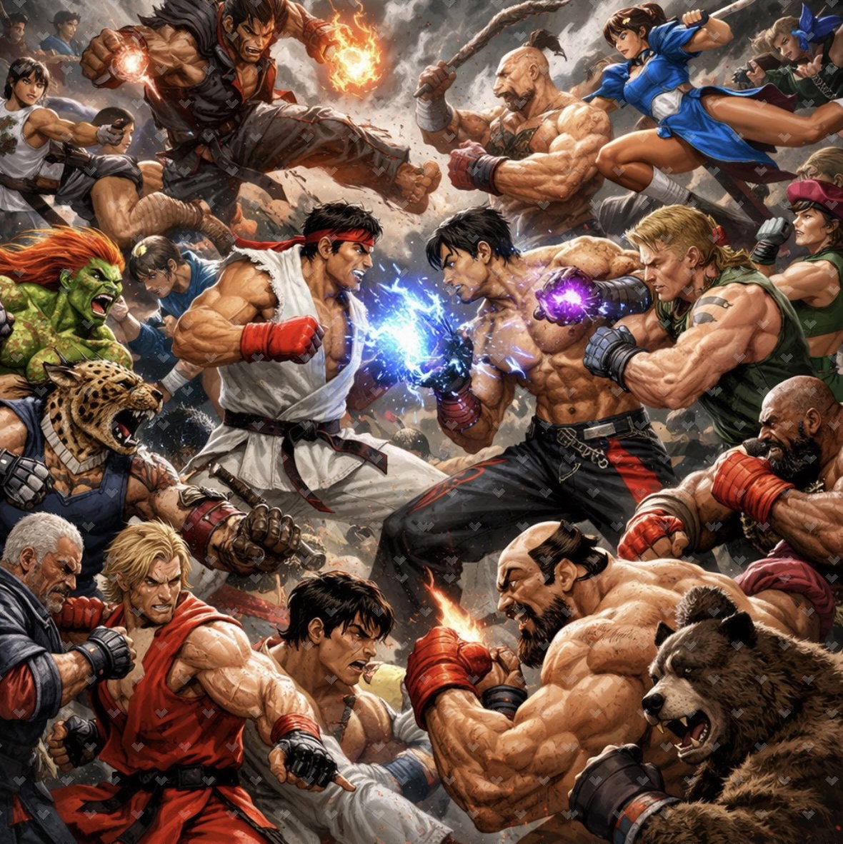 Cover art for Tekken X street fighter , a tekken scenario on AI Dungeon