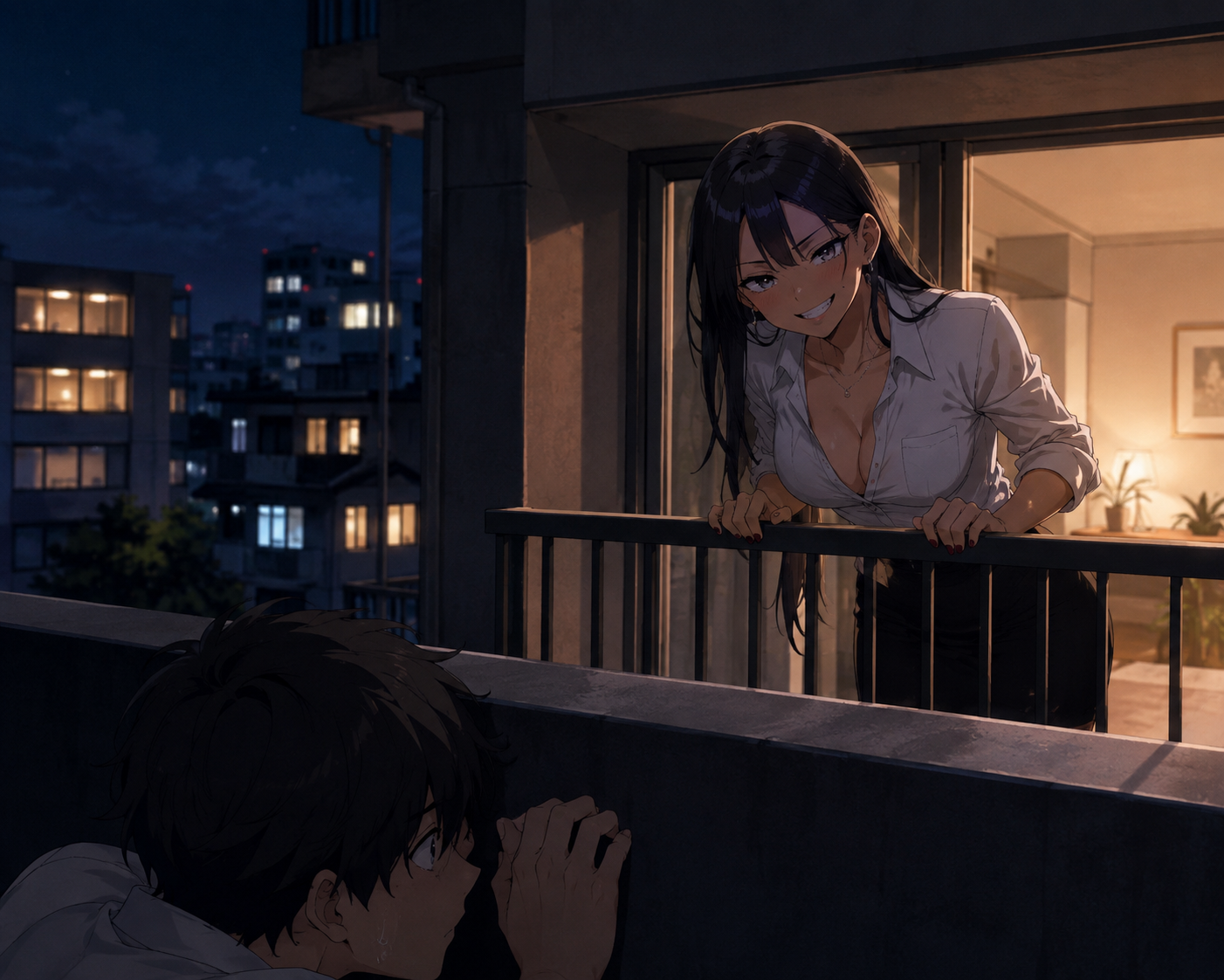 Cover art for My Neighbour Is My Boss, a slice of life scenario on AI Dungeon