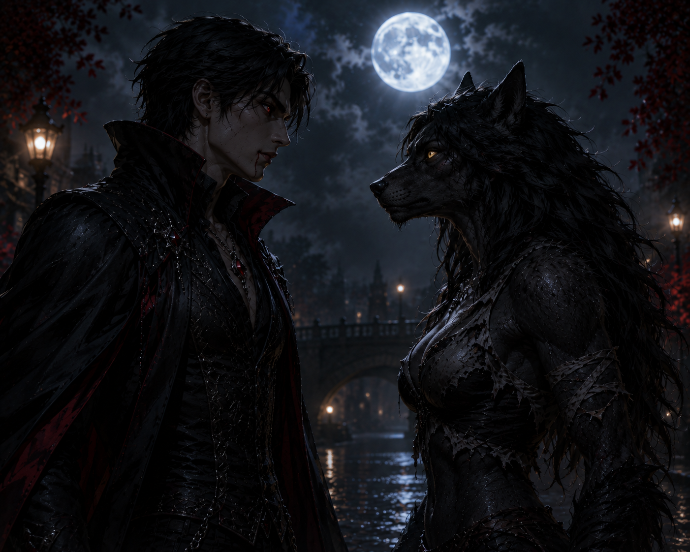 Cover art for (FV)Love at First bite, a romance scenario on AI Dungeon