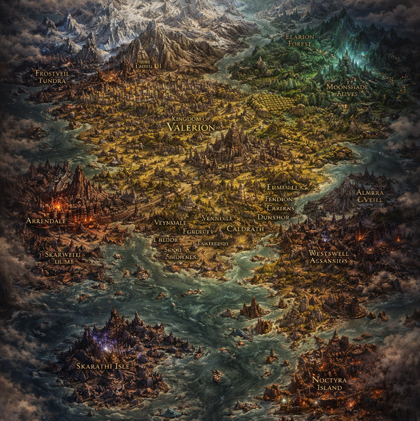 Cover art for The world of Varkesh, a darkfantasy scenario on AI Dungeon