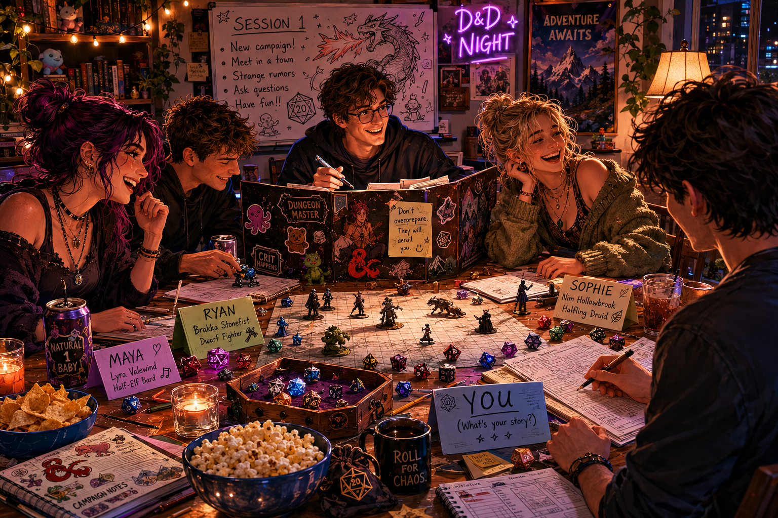 Cover art for ðŸŽSaturday Night D&D, a modern scenario on AI Dungeon