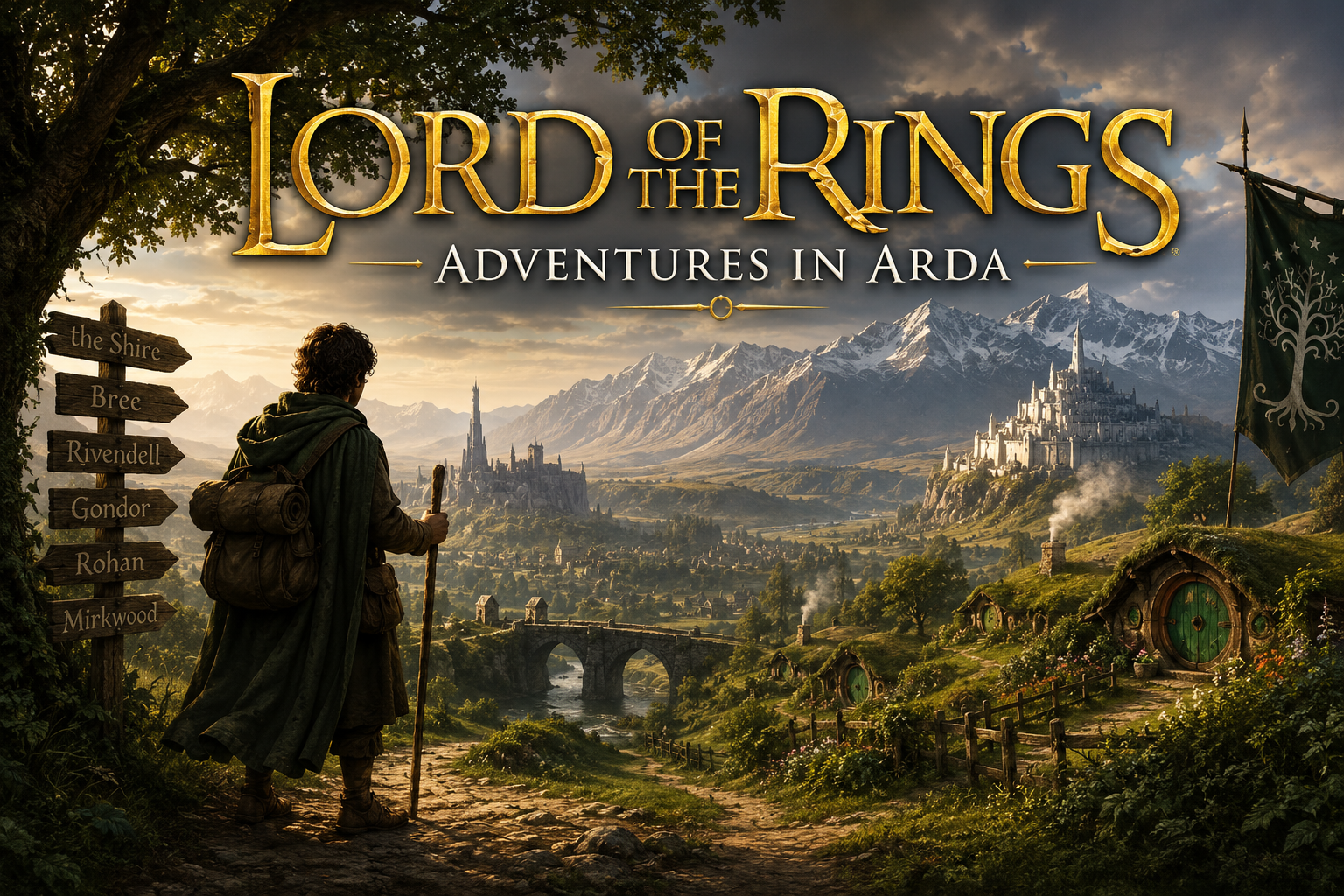 Cover art for Lord of the Rings: Adventures in Arda, a fantasy scenario on AI Dungeon