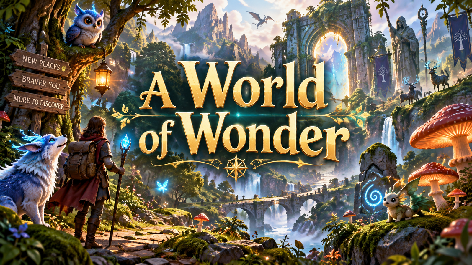 Cover art for A World of Wonder, a fantasy scenario on AI Dungeon