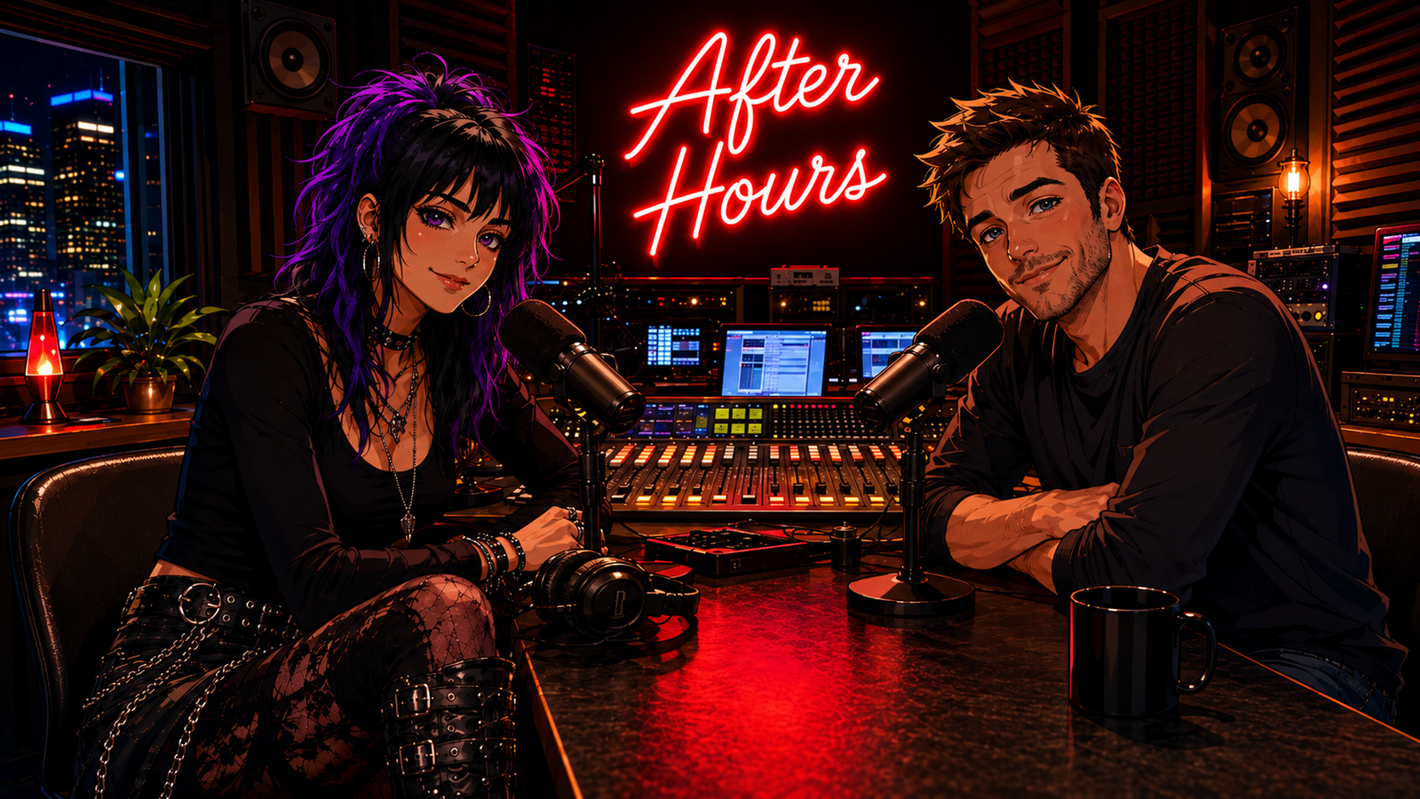 Cover art for After Hours Radio, a modern scenario on AI Dungeon