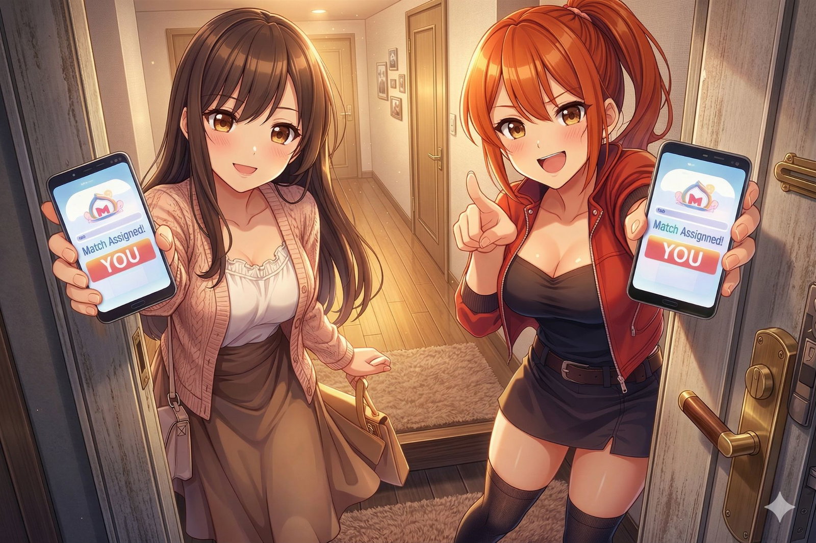 Cover art for The AI Gave Me 2 Wives?!, a romance scenario on AI Dungeon