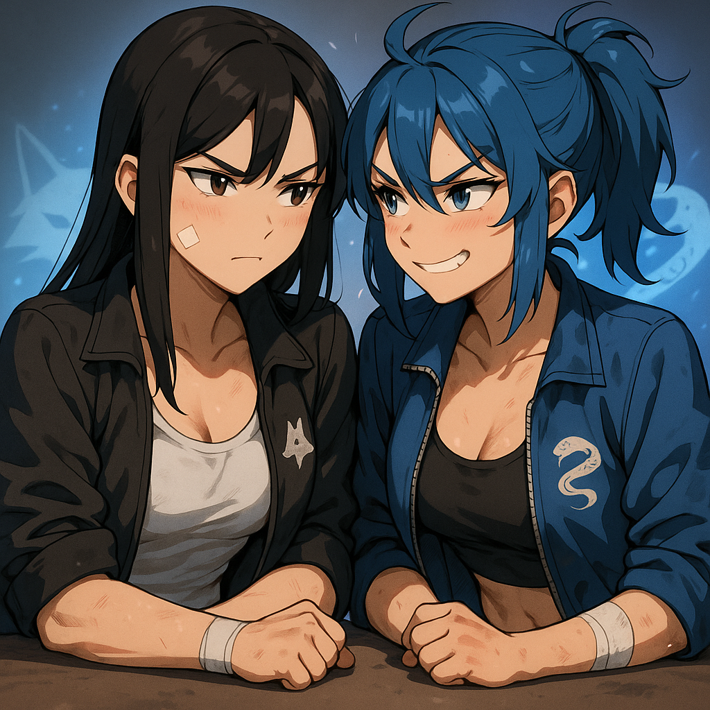 Cover art for Two Thug Queens, One Heart, a delinquent scenario on AI Dungeon