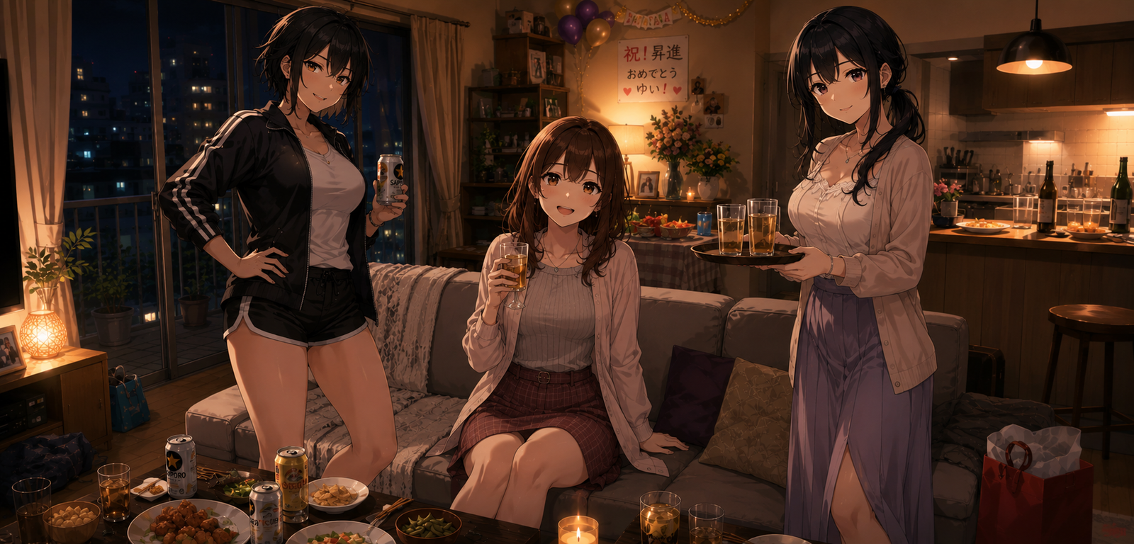 Cover art for My Sister’s Friends Could Change My Life—for Better or Worse, a romance scenario on AI Dungeon