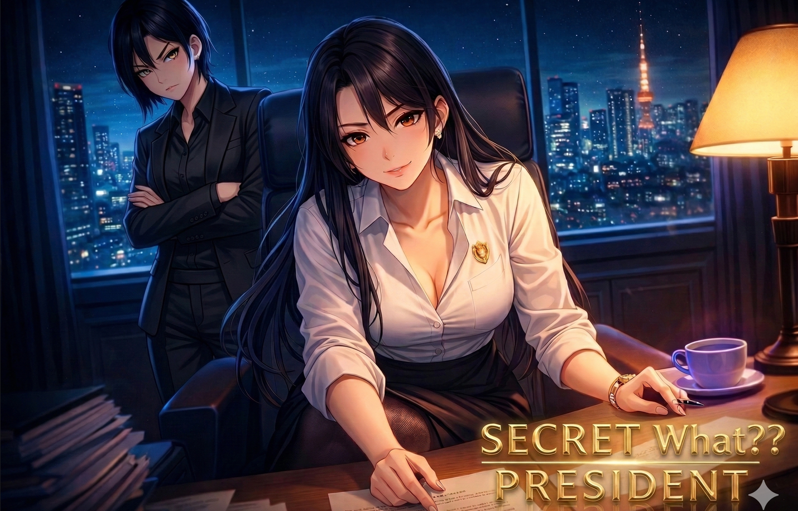 Cover art for The President of Japan Is My Secret what??, a romance scenario on AI Dungeon