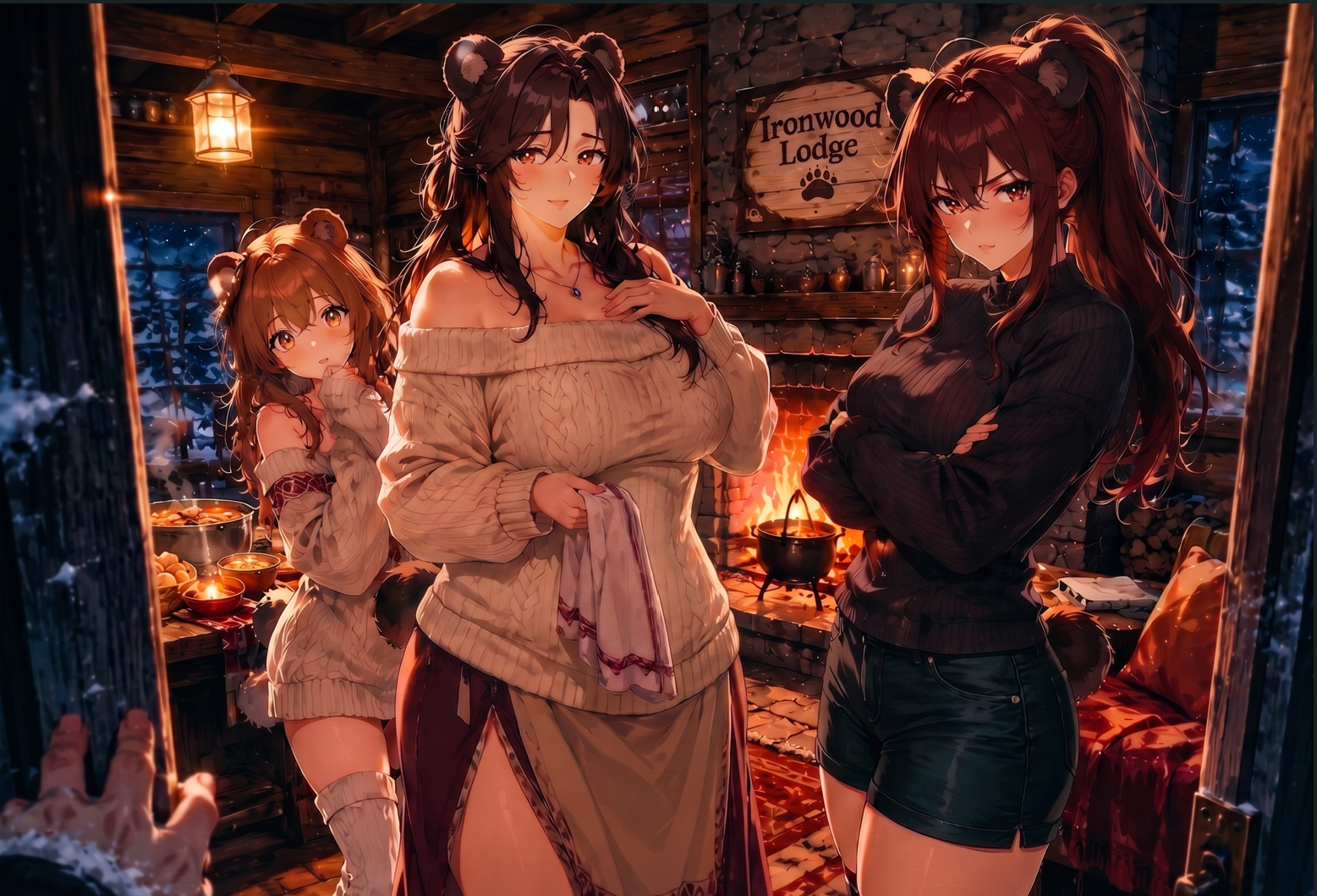Cover art for I Ate a Bear Family’s Food… And Now They are Keeping Me?!, a romance scenario on AI Dungeon