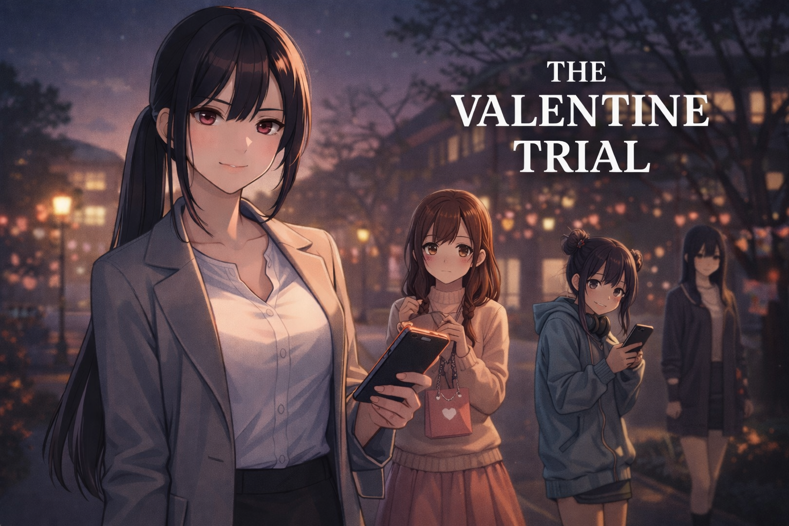 Cover art for The Valentine Trial: The Yandere Club Chose You, a romance scenario on AI Dungeon