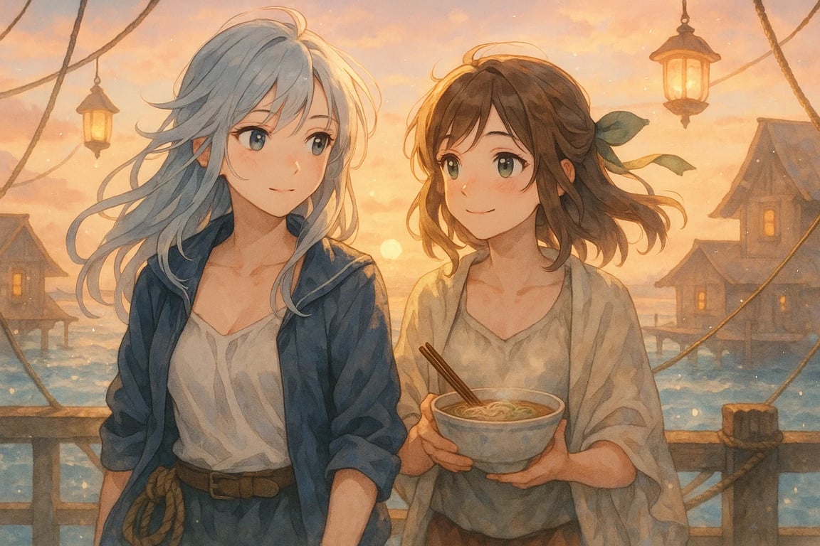 Cover art for Drifted Haven — Song of the Endless Blue, a romance scenario on AI Dungeon