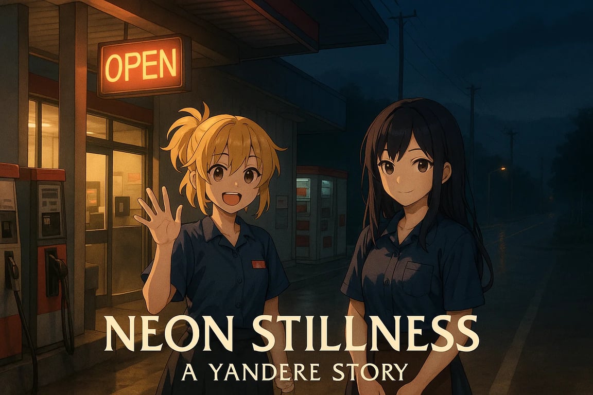 Cover art for Neon Stillness: A Yandere Story , a yandere scenario on AI Dungeon