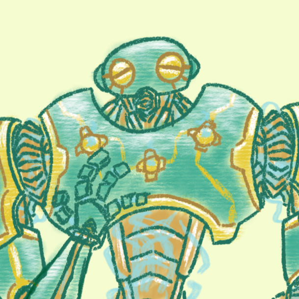 Cover art for RAM: Random Arcane Memory, a mech scenario on AI Dungeon
