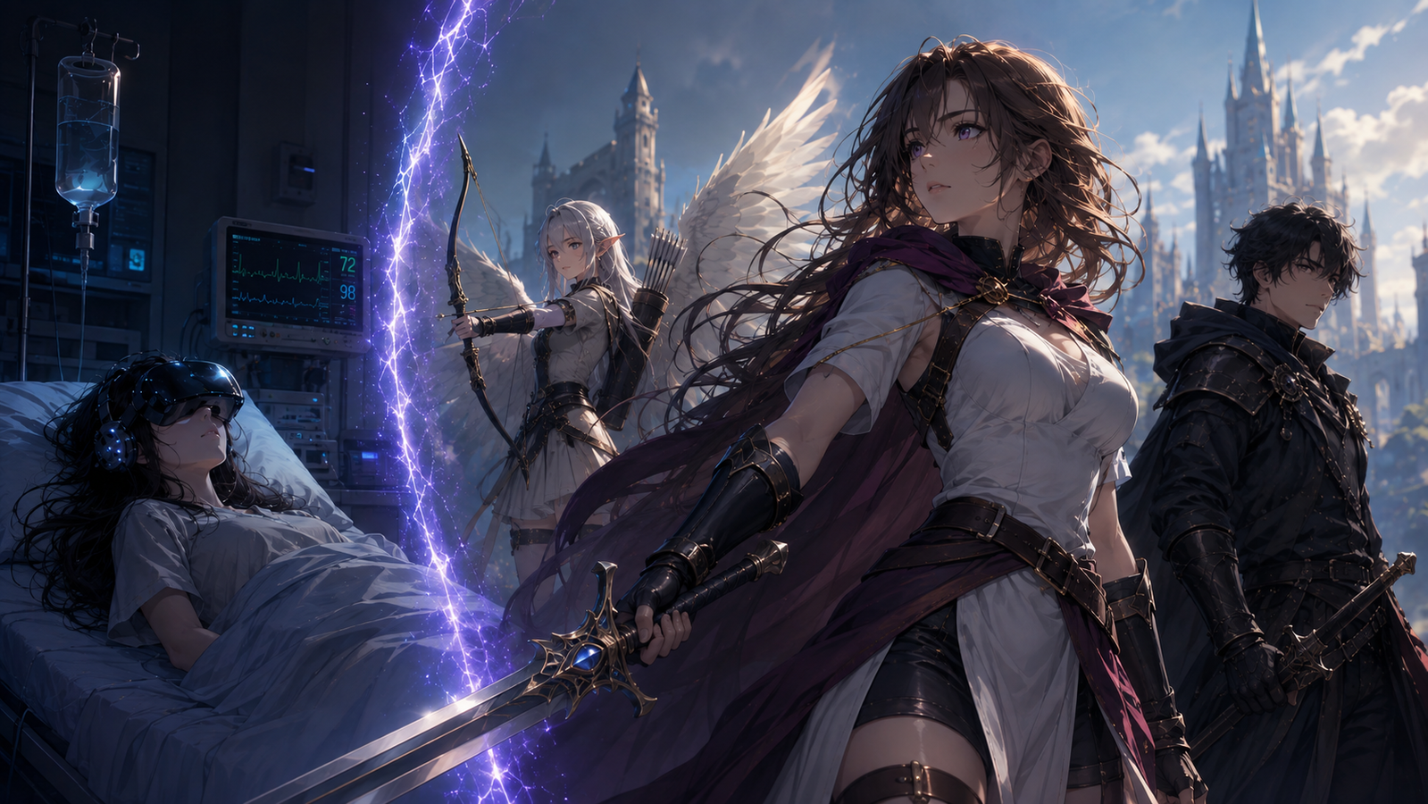 Cover art for Saving Fillian (Trapped In An MMO), an azrael scenario on AI Dungeon