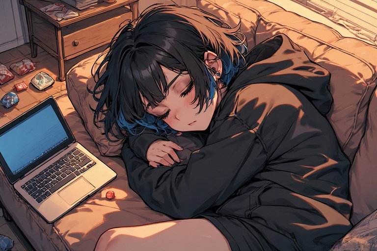 Cover art for "I'm Tired Though", an inner self scenario on AI Dungeon