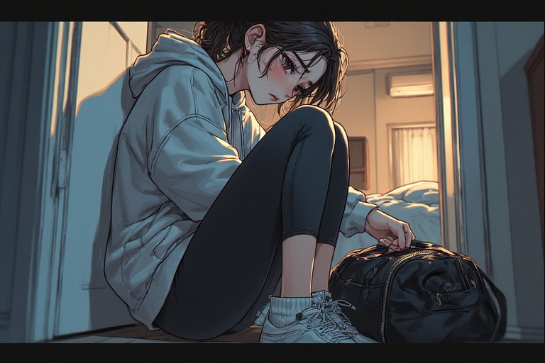 Cover art for The Girl With The Duffel Bag, a lola scenario on AI Dungeon