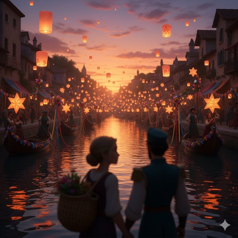 Cover art for The Golden Light Festival: Lost in the Ascent, a romance scenario on AI Dungeon